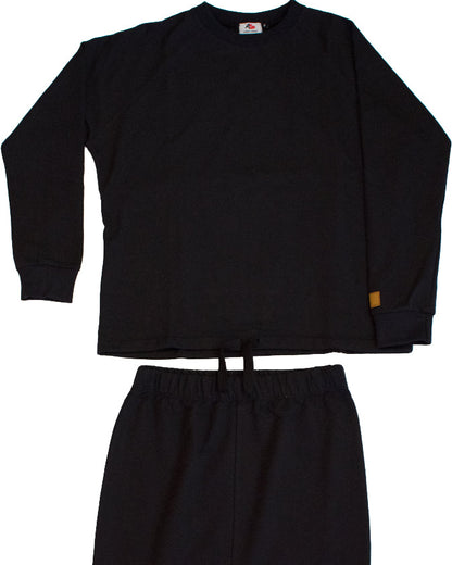 Conjunto Negro Sudadera + Falda