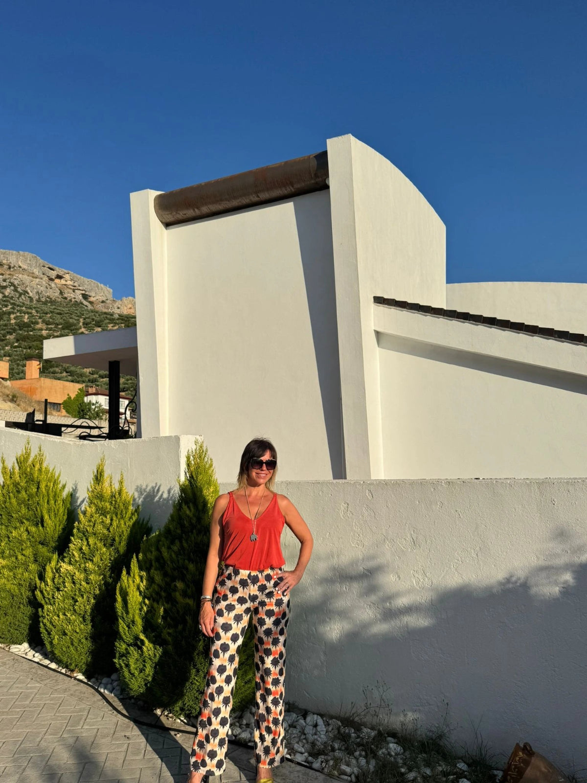 Camiseta de tirantes color naranja