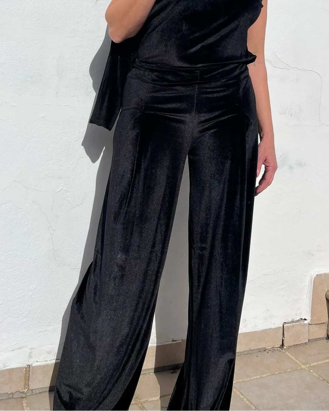 Pantalón de terciopelo color negro