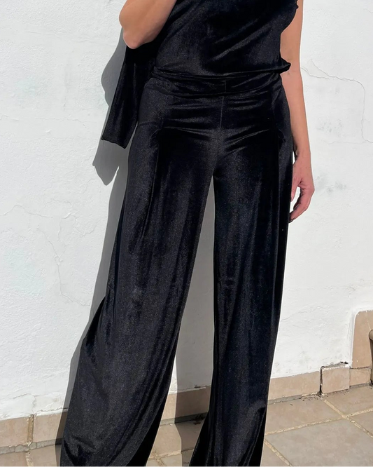 Pantalón de terciopelo color negro